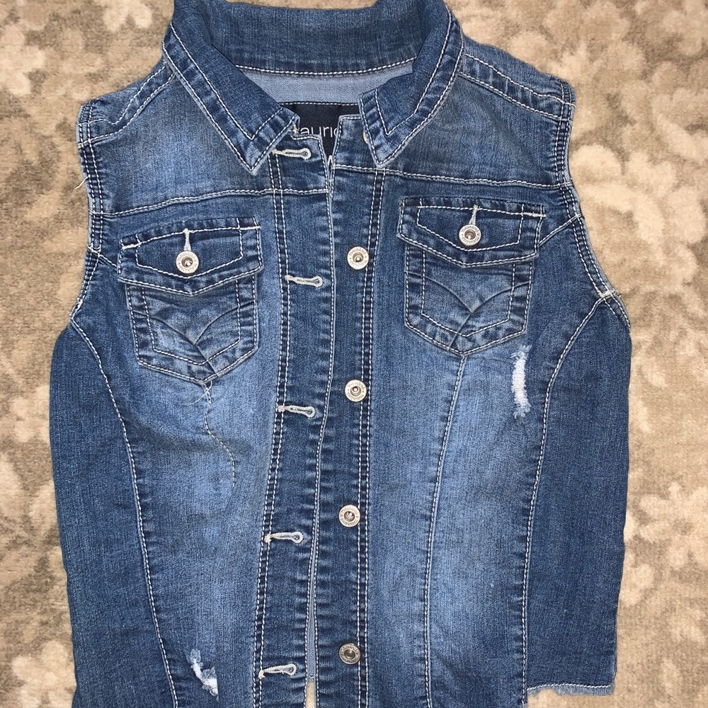 Jean jacket vest